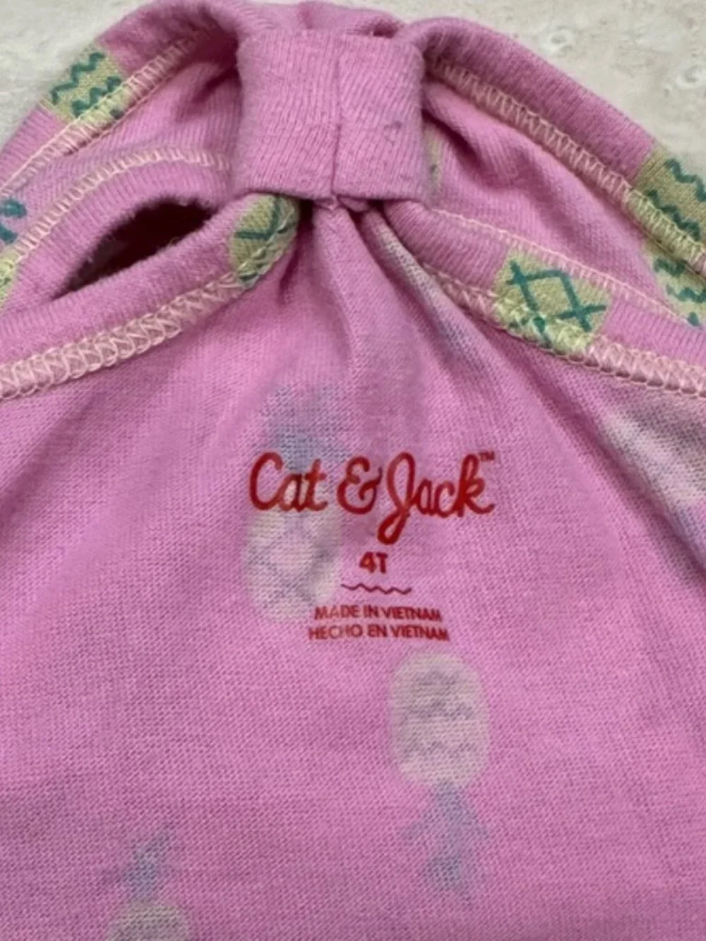 Cat & Jack Pink Pineapple Pattern Dress